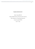 Western Governors University D029 - Population Health Data Brief latest solution