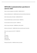 HIMARS Communications exam 2023 with 100&percnt; correct answers