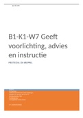 B1-K1-W7 Geeft voorlichting, advies en instructie