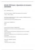 HCAD 375 Exam 1 Questions & Answers 2024&sol;2025