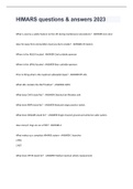 HIMARS exam 2023 with 100&percnt; correct answers