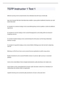 TCFP Instructor 1 Test 1 2023 WITH COMPLETE SOLUTIONS