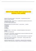   NAS 2 CHALLENGE TEST Questions And Answers 100&percnt; Verified&period;