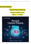 Solution Manual for Personal Financial Planning&comma; 16th Edition by Randy Billingsley&comma; Lawrence J&period; Gitman All Chapters 1 to 15 complete Verified editon