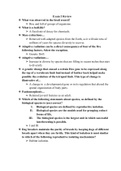 Gen Bio II Exam 2 Review Questions