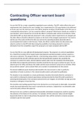 Contracting Officer warrant board questions and answers 2023