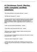 A Christmas Carol Marley with complete verified solutions