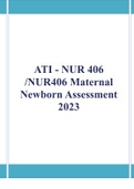 ATI - NUR 406 /NUR406 Maternal Newborn Assessment 2023. Graded A+