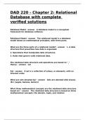 DAD 220 - Chapter 2 Relational Database with complete verified solutions&period;