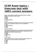 CCSP Exam topics freecram test with 100- correct answers&period;