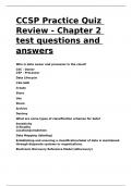 CCSP Practice Quiz Review - Chapter 2 test questions and answers&period;