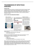ASSIGNMENT TASK - Learning aim B; Examine the transmission of infectious diseases and how this can be prevented