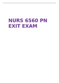 NURS 6560 PN EXIT EXAM {150 Questions and Answers}