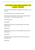Arrhythmias study guide questions with complete solutions