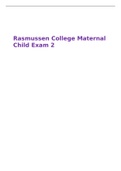 Rasmussen College Maternal Child Exam 2
