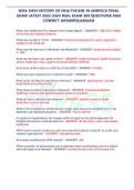 WGU D050 HISTORY OF HEALTHCARE IN AMERICA FINAL EXAM LATEST 2023-2024 REAL EXAM 300 QUESTIONS AND CORRECT ANSWERS&vert;AGRADE When was healthcare first created in the United States&quest; 
