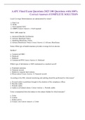 AAPC Final Exam Questions 2023 100 Questions with 100&percnt; Correct Answers COMPLETE SOLUTION