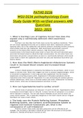 PATHO D236 WGU D236 pathophysiology Exam  Study Guide-With verified answers AND Questions  2022- 2023