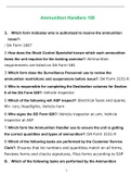 Ammunition Handlers Ammo 108 course Exam 2023 Questions and answers