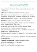 Death and Dying Final Exam 2023 with complete solution