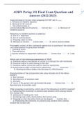 AORN Periop 101 Final Exam Questions and Answers 2022-2023&excl;Rated A&plus; Answers