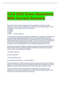 CCA 2023 Exam Questions With Correct Answers 