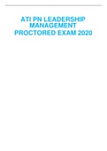 ATI PN LEADERSHIP MANAGEMENT PROCTORED EXAM 2020