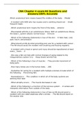 CNA Chapter 4 exam&sol;46 Questions and answers&sol;100&percnt; Accurate