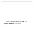Hesi fundamentals exam with 100 verified answers 2022-2023