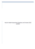 Hesi-for-Health-Assessment Questions  and Answers 2023 updated.