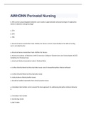 AWHONN Perinatal Nursing  exax 2023 with 100&percnt; correct answers