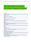 NR-503 Midterm Practice Test With Complete Solution 