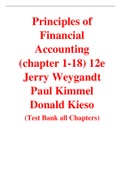 Principles of Financial Accounting (chapter 1-18) 12e Jerry Weygandt Paul Kimmel Donald Kieso (Solution Manual with Test Bank)	