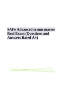 SAFe Advanced scrum master Real Exam (Questions and Answers Rated A+) 2023.