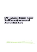 SAFe Advanced scrum master Real Exam &lpar;Questions and Answers Rated A&plus;&rpar; 2023&period;