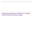 Professional Nursing II Exam 2|PN2 Exam 2; Complete Solution, Graded A| Rasmussen College.