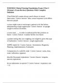 NURS 3632 University Of Texas - Arlington -NURS3632 Clinical Nursing Foundations Exam 2 Part 2 &lpar;Wyman's Exam Review&rpar; Questions With Complete Solutions