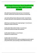 Giant Eagle Pharmacy Tech Qualification Exam Questions With 100&percnt; Correct Answers 2024