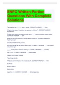 ENPC Written Portion Questions With Complete Solutions 
