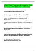 Giant Eagle Pharmacy Onboarding Exam Questions Wit 100&percnt; Correct Answers  2024