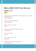 Mirco BIO 2100 Test Review units 1-3 Verified By expert tutor. 