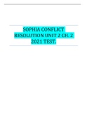 SOPHIA CONFLICT RESOLUTION UNIT 2 CH&period; 2 2021 TEST&period;