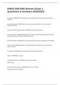 PHED-349 EWU Brewer Exam 1 Questions & Answers 2024&sol;2025