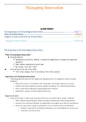 Managing Innovation study guide