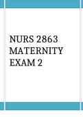 NURS 2863 MATERNITY EXAM 2 VERIFIED BY GOLD LEVEL EXPERT. DOWNLOAD TO SCORE A