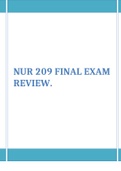 NUR 209 FINAL EXAM REVIEWED BY GOLD LEVEL EXPERT. DOWNLOAD TO SCORE A
