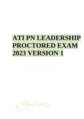 ATI PN LEADERSHIP PROCTORED EXAM 2023 (VERSION 1)