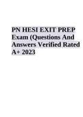PN HESI EXIT PREP Exam 2023 Questions And Answers Rated A+ 