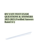 RN VATI TEST EXAM QUESTIONS & ANSWERS 2023 Verified