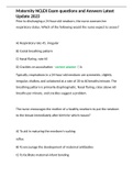 Maternity NCLEX Exam questions and Answers Latest Update 2023